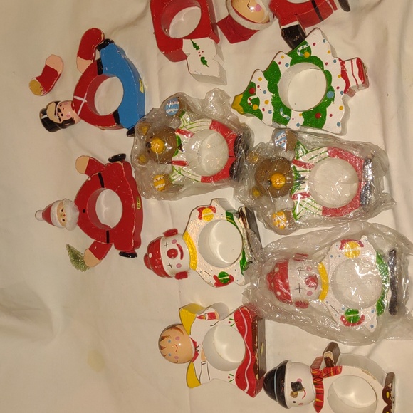 Christmas napkins holders set of 11 wooden characters - Picture 6 of 12